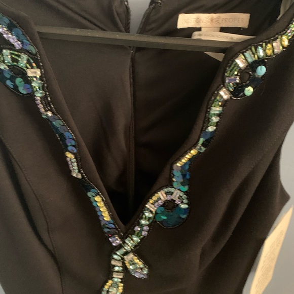 Boston Proper Black Jewel Dress Size size 4 - Picture 2 of 2